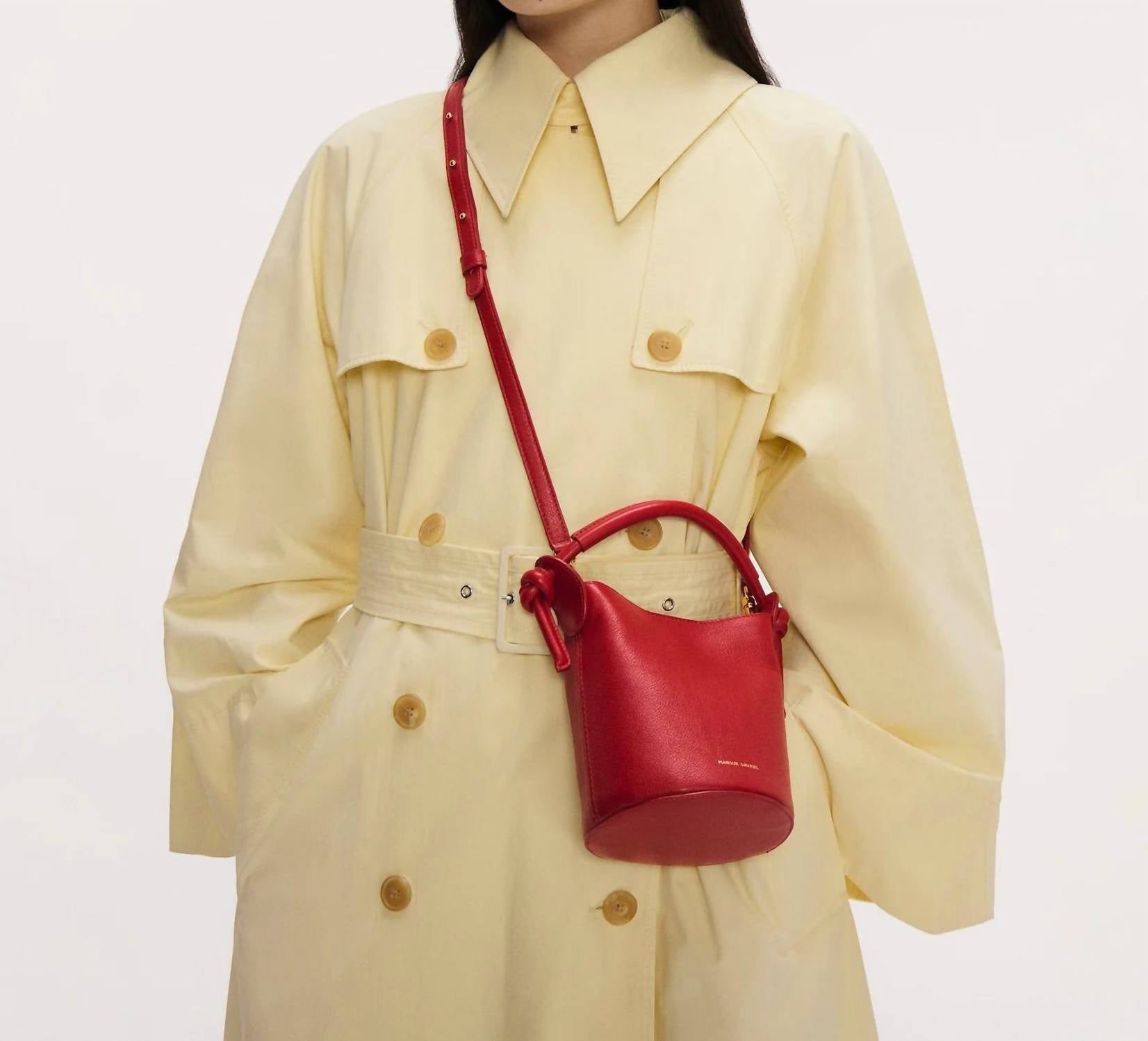 Mansur Gavriel Women's Mini Fortuna Bucket Bag in pomodoro - women's bag - view 6