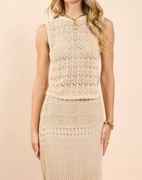 Sadie & Sage - Dya Scallop Hem Sweater Tank