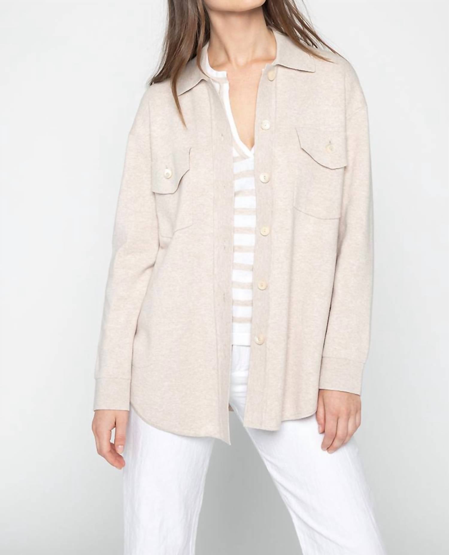 Kinross SHACKET TOP in wicker - women's shirt