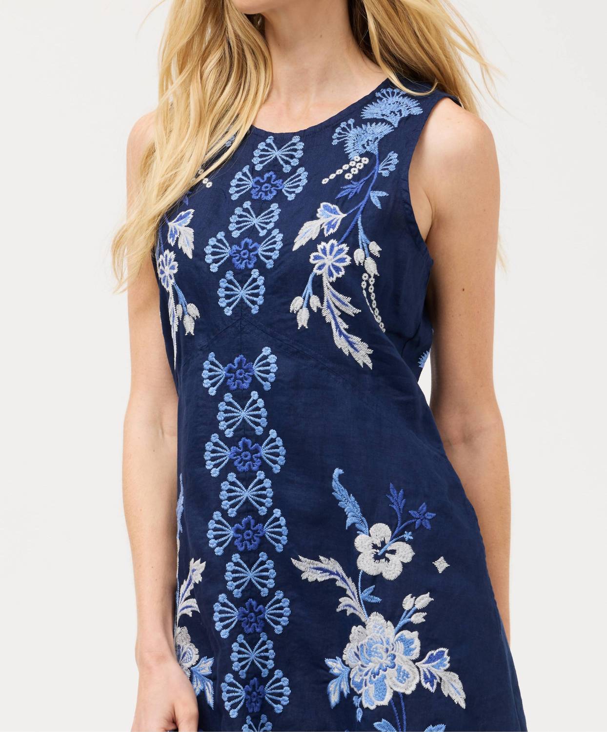 Johnny Was - LARA LINEN CHEVRON TANK DRESS