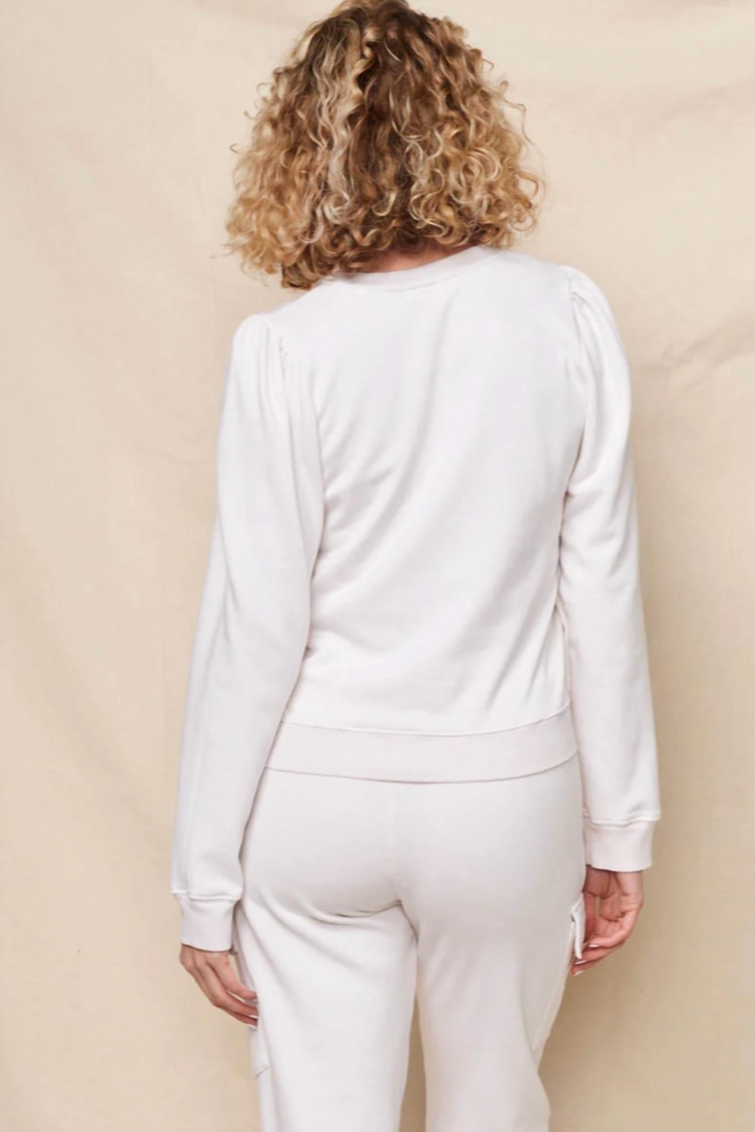 Sundry - Bonjour Puff Sleeve Sweatshirt