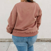 JADE BY JANE Ruth Pullover Top in brown - women's long sleeve top - view 5