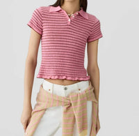 Guest In Residence - Smocked Shrunken Polo