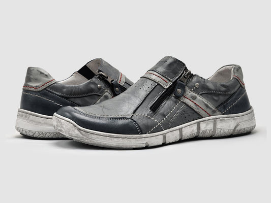 Kcr Group - Men's Everyday Zip-up Slip-on Leather Shoes