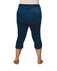 On The Plus Side - Plus Size Premium Denim High Rise Crop Jegging