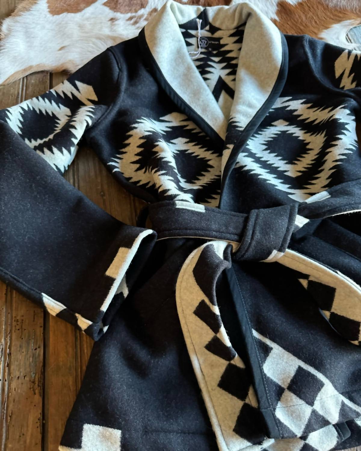 L7 Designs - Los Ojos Wool Wrap Coat