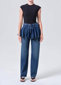 Agolde - Peplum Mid-rise Straight Leg Jeans