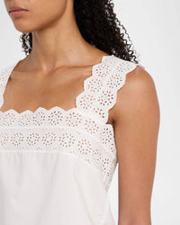 Frame - Eyelet Square Neck Tank Top