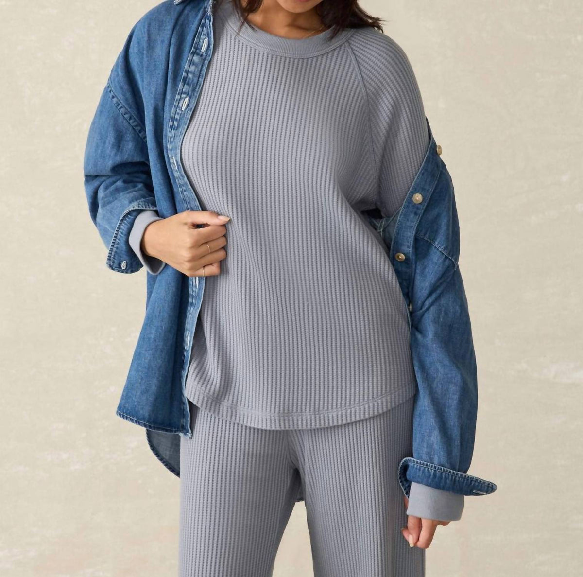 Faherty - Legend Waffle Layering Crew Sweater