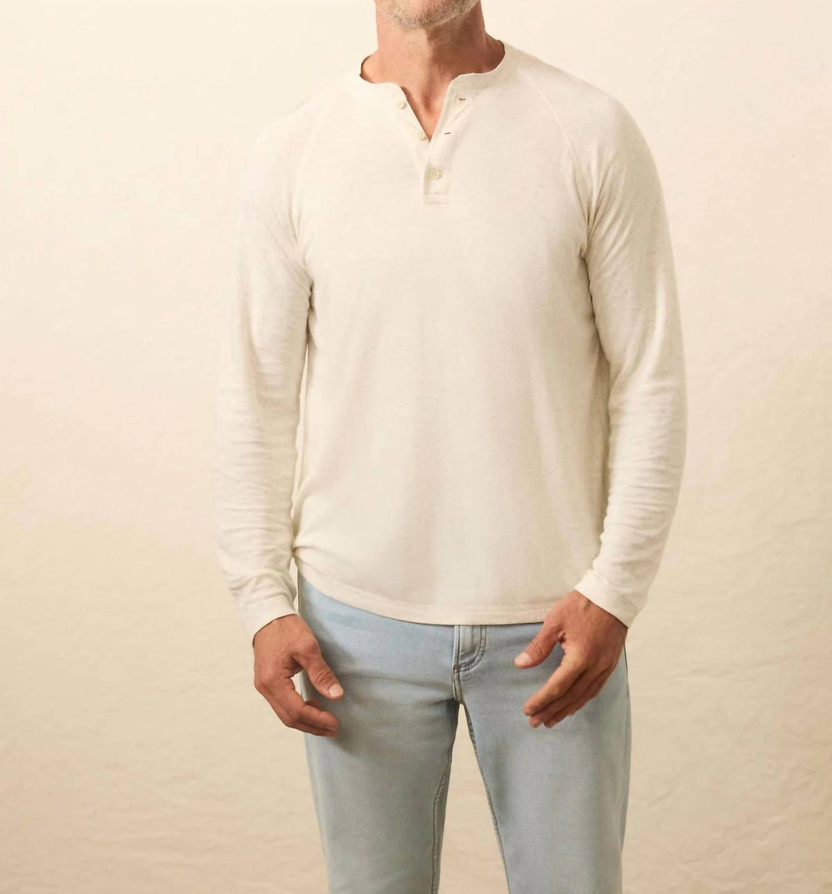 Faherty - Men's Long-Sleeve Cloud Henley Top