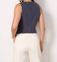 Faherty - Monterey Linen V-neck Vest