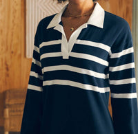 Faherty - Rugby Jersey Dress - blue - clothing - cotton
