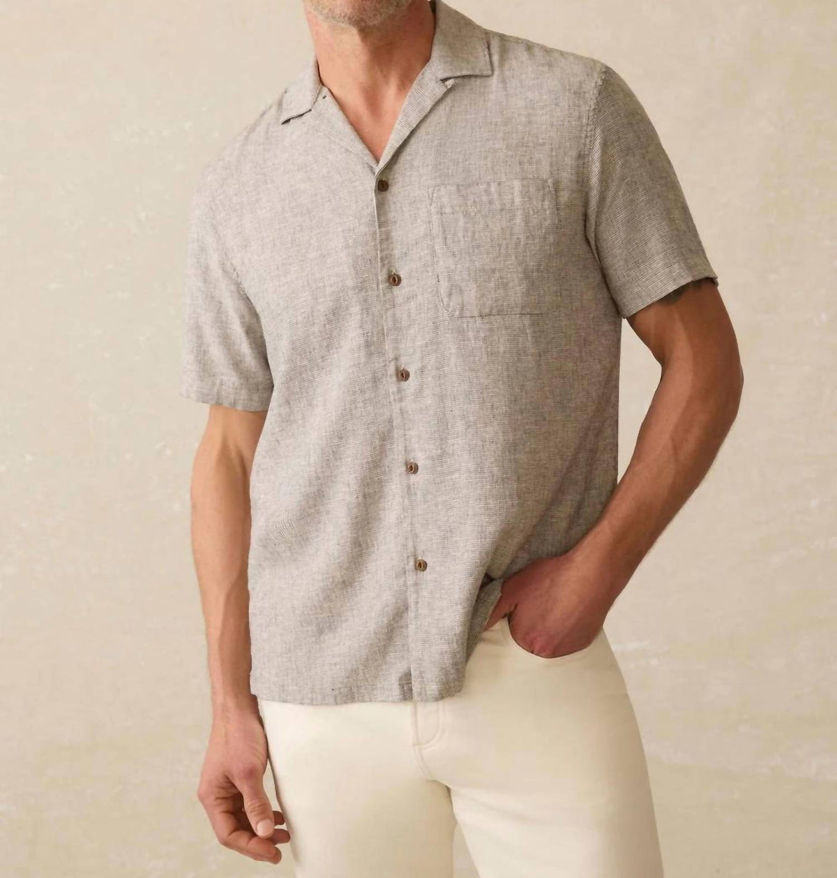 Faherty - Short-sleeve Breeze Camp Shirt