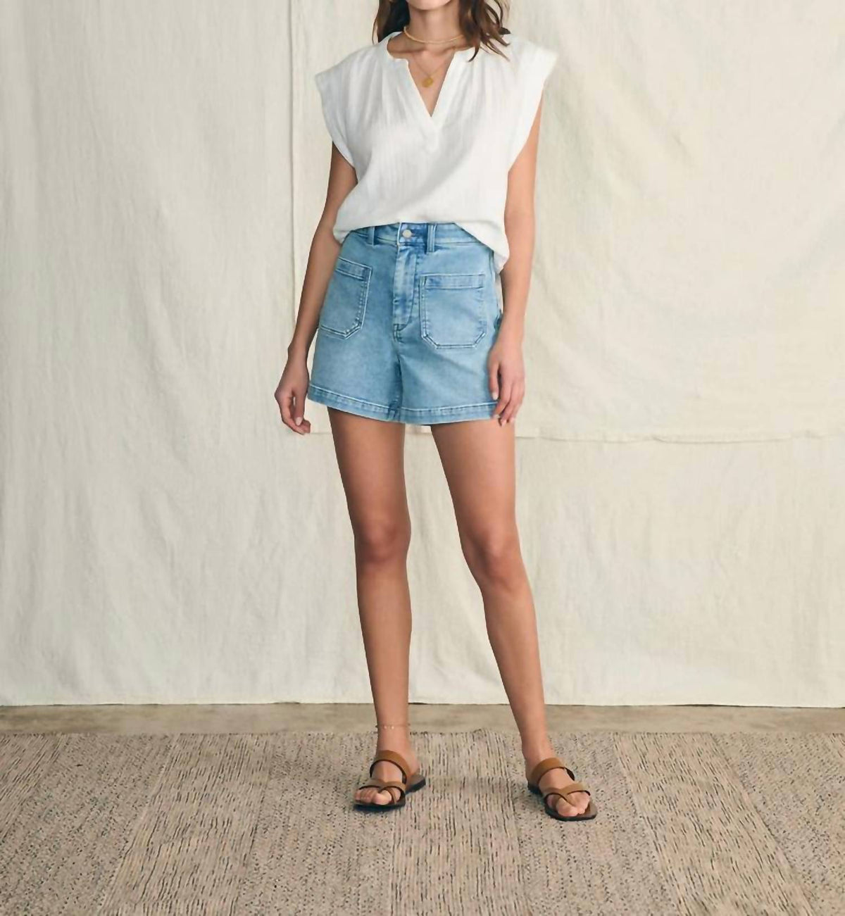 Faherty - Stretch Terry Patch Pocket Short