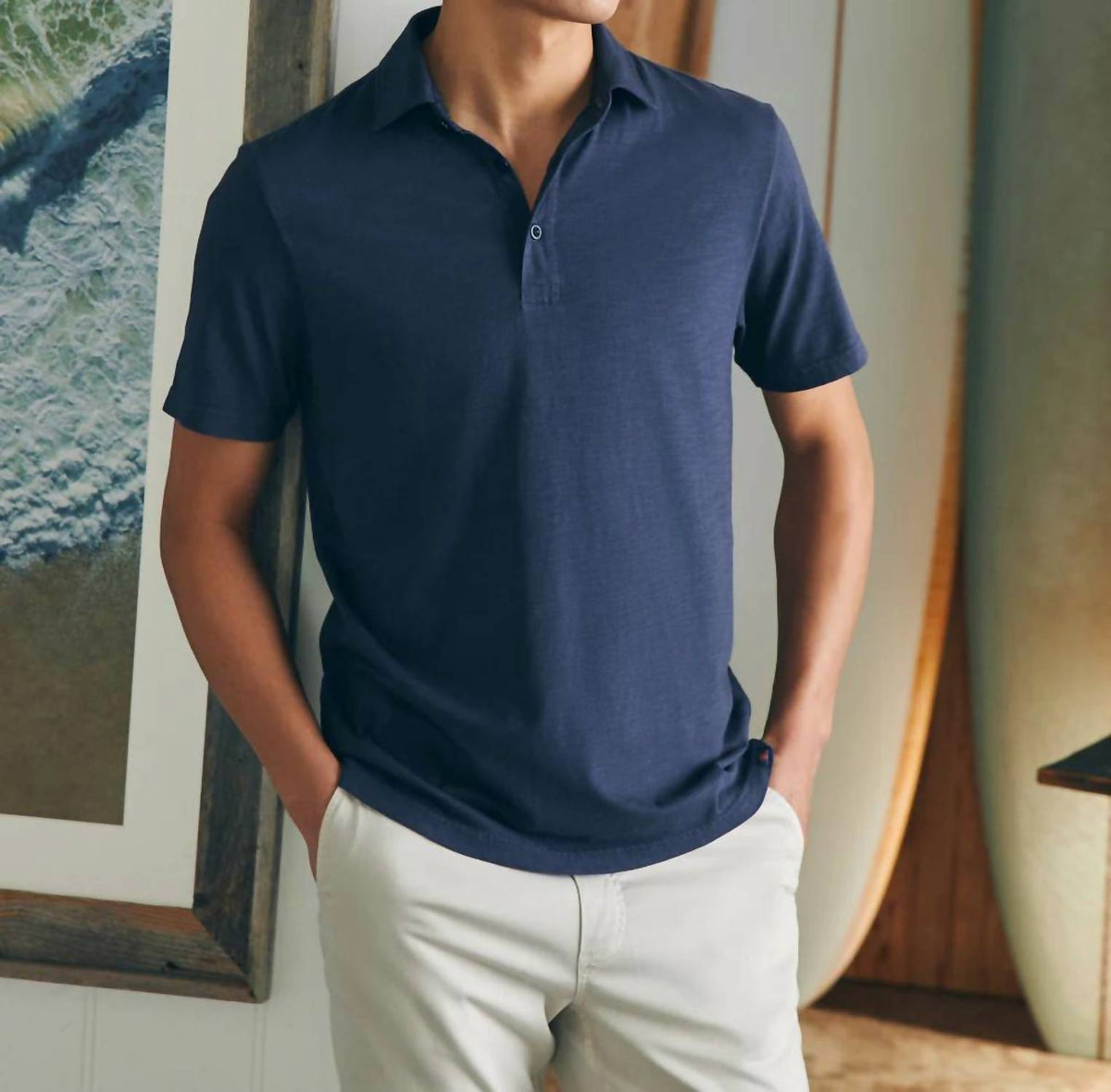 Faherty - Men's Sunwashed T-shirt Polo