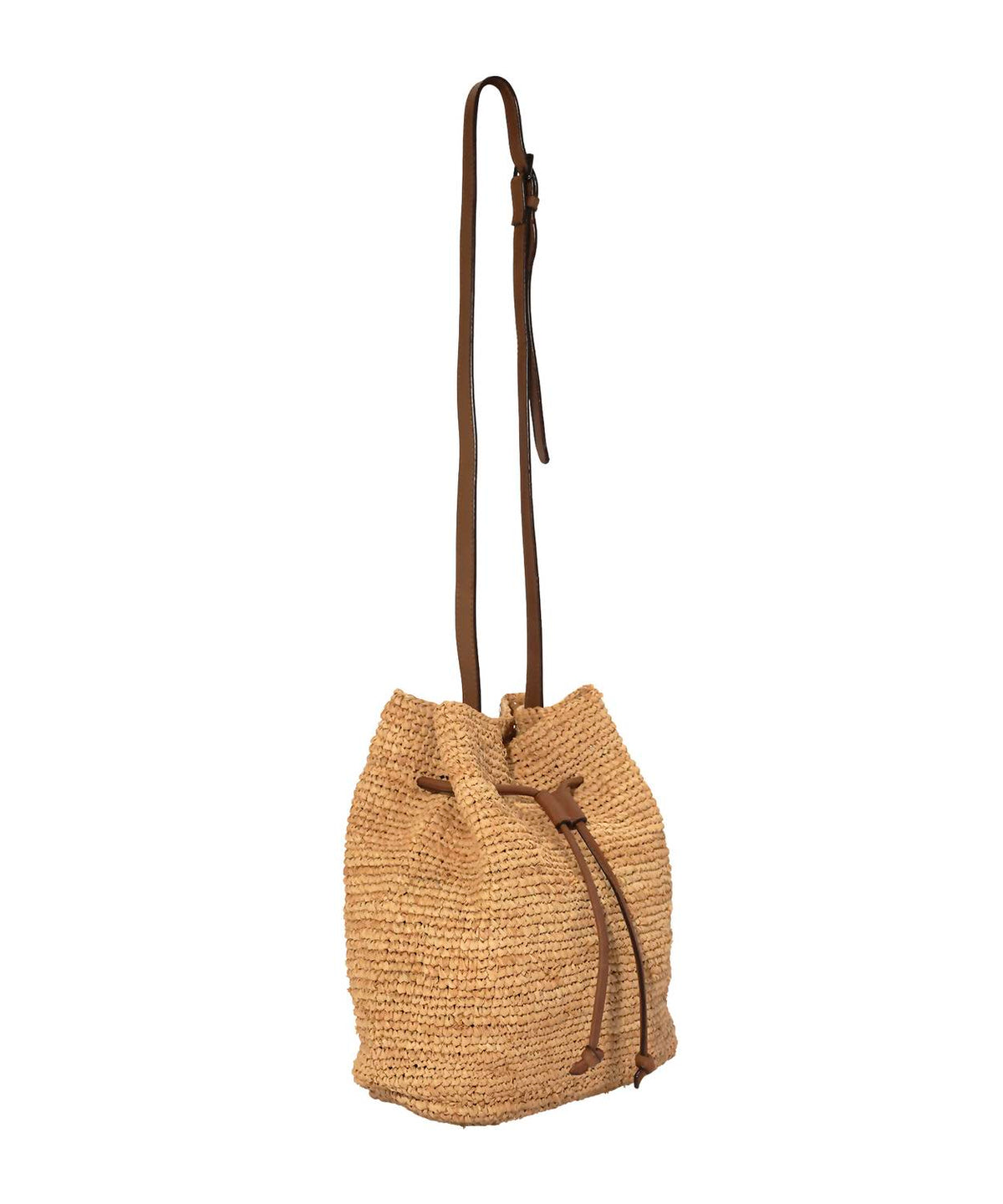 Faherty - Women's Raffia Drawstring Bucket Bag