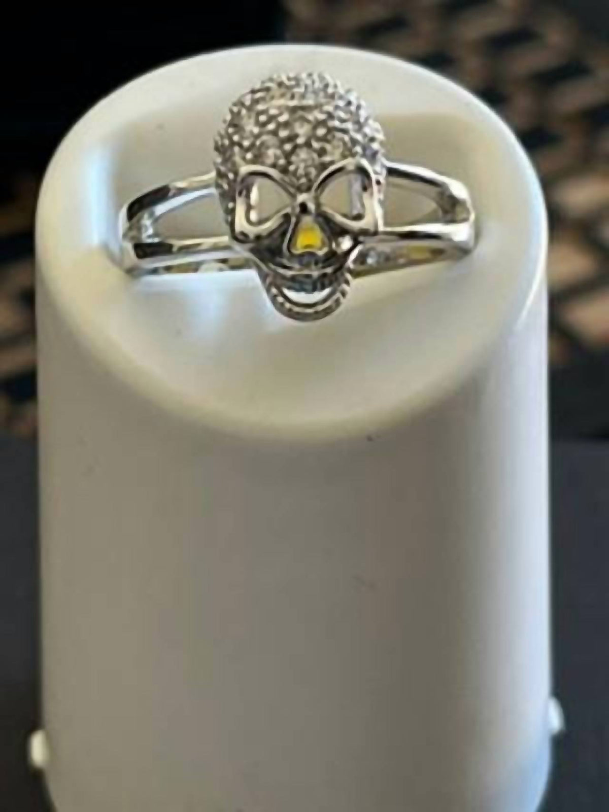 Faire - SKULL RHODIUM PLATED RING