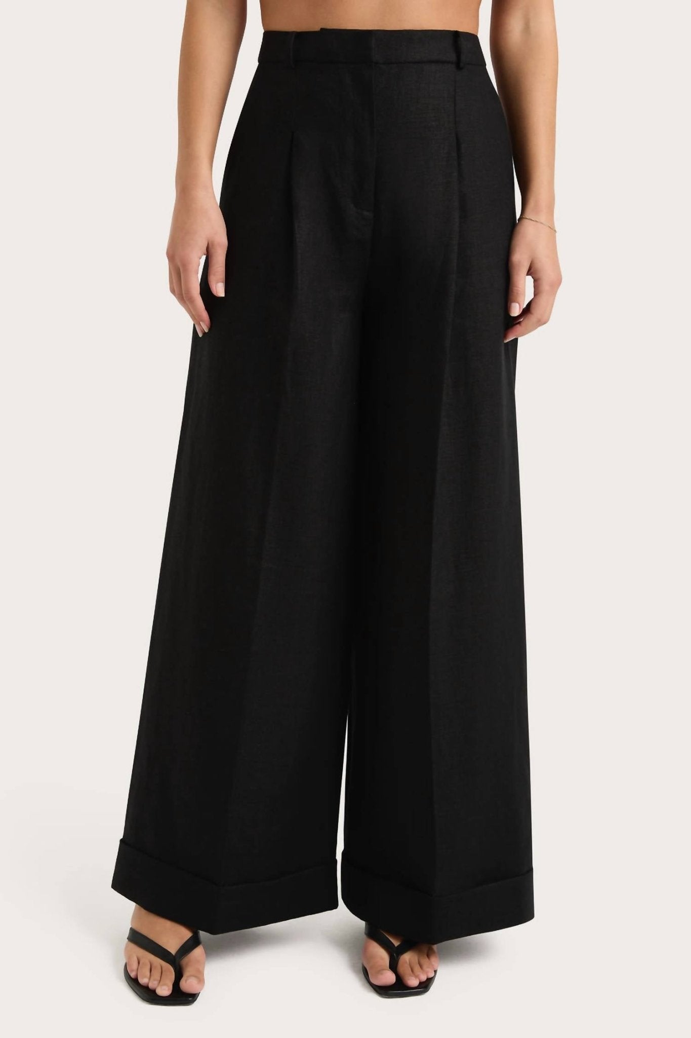 Faithfull The Brand - Clove Trouser Pants - black - clothing - linen