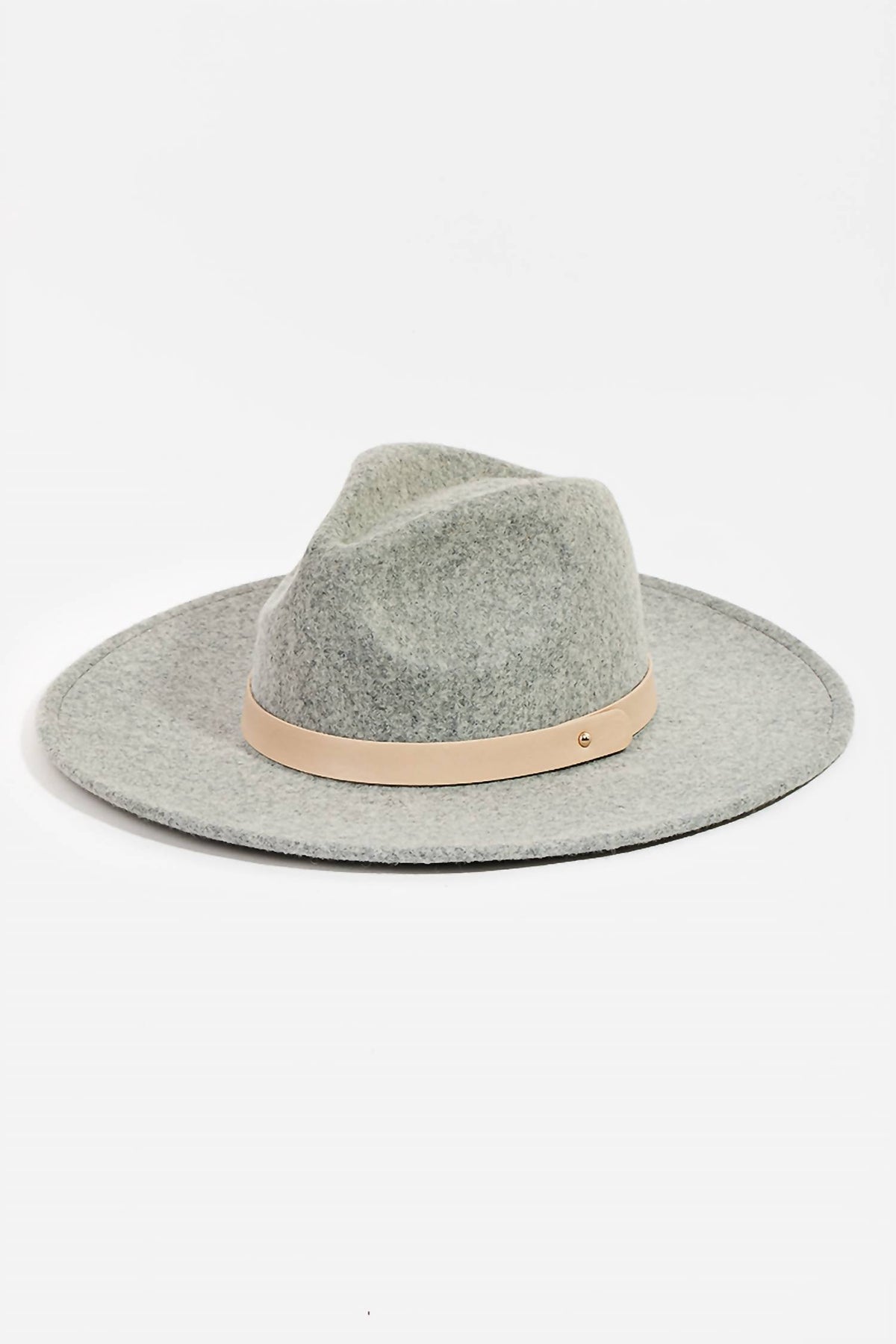 Fame Accessories - Women's Wool Felt Flat Brim Fedora Hat
