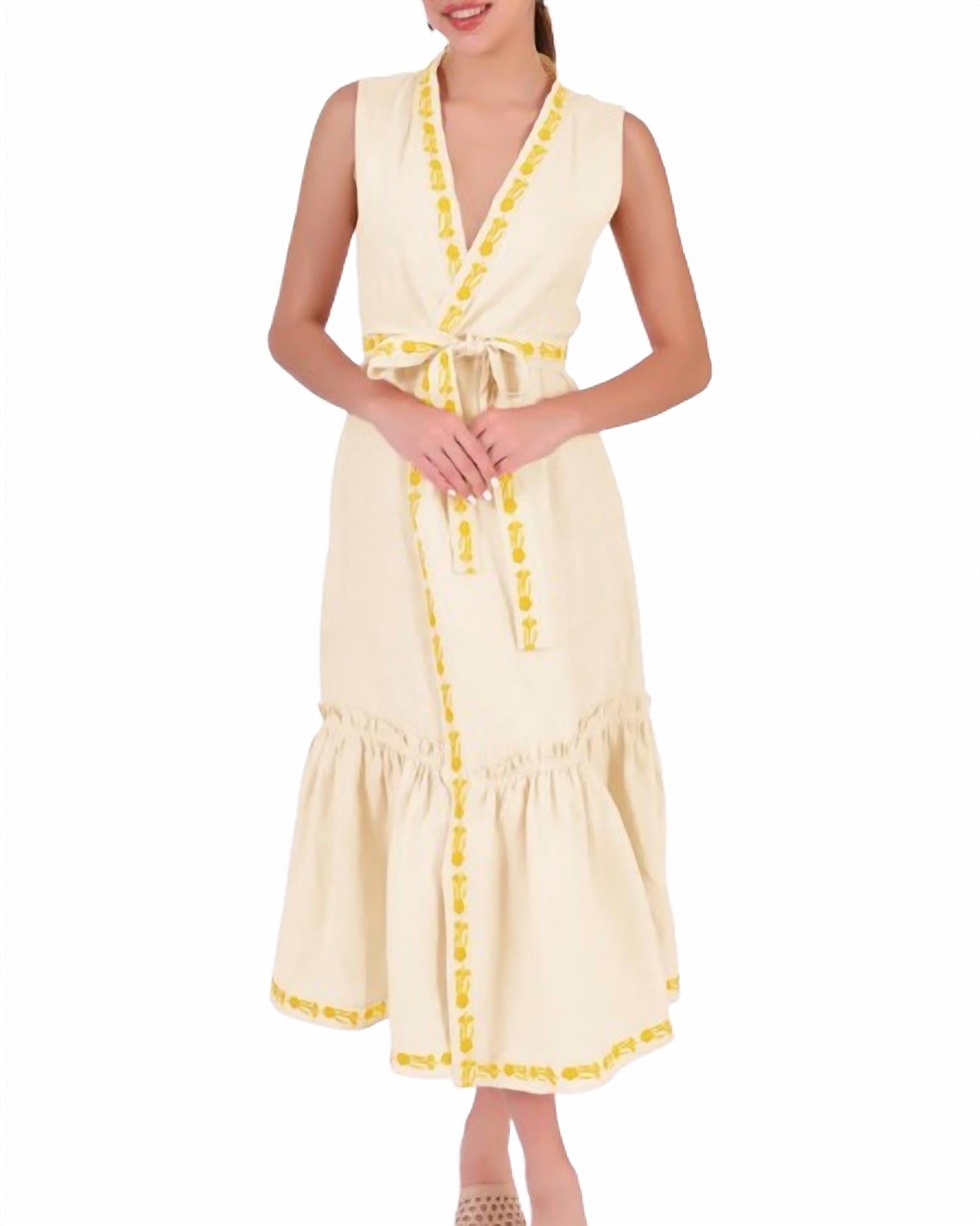 Fanm Mon - Buttercup Wrap Dress - clothing - cotton - dresses