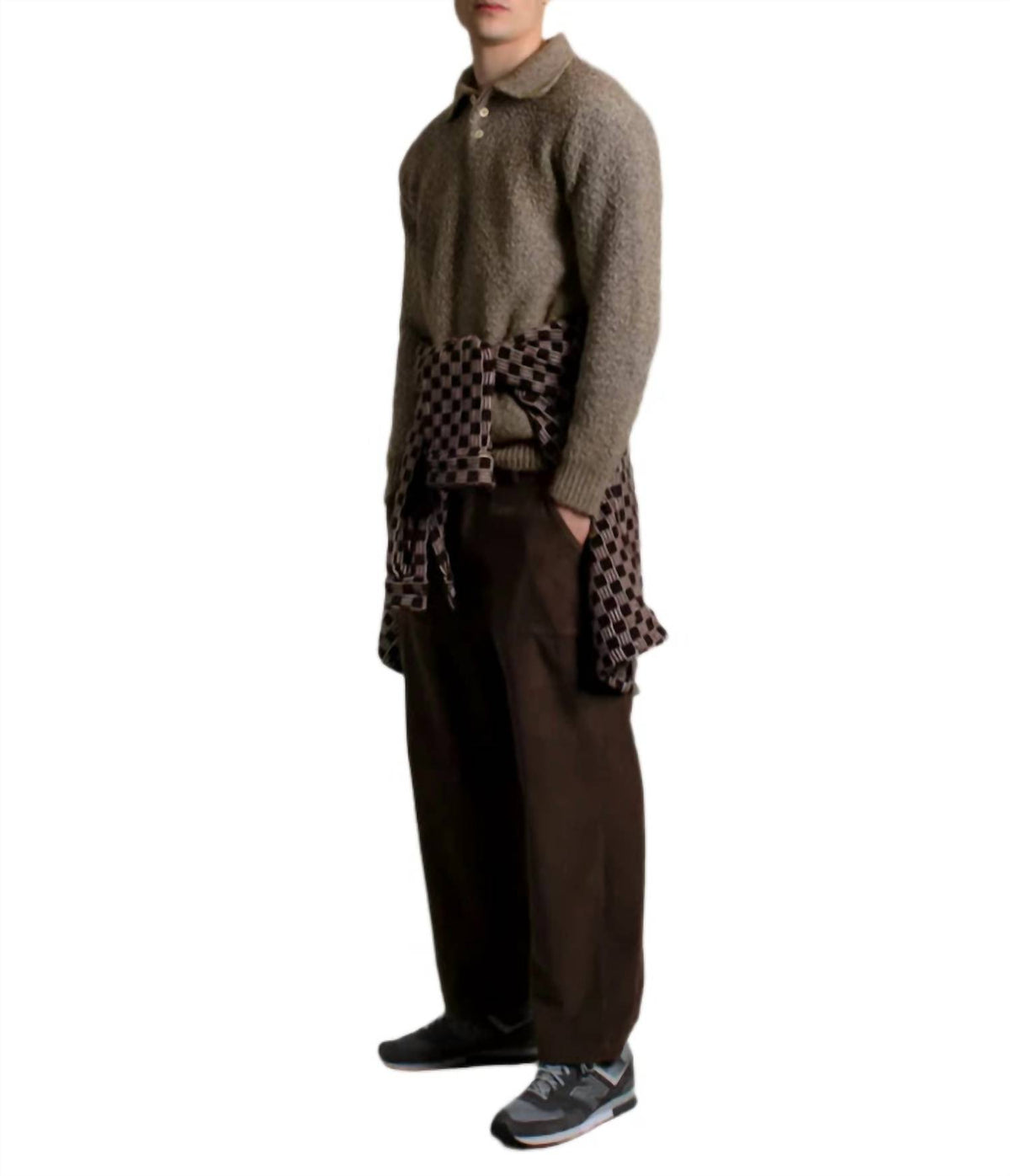 Far Afield - Kier Knitted Diamond Cable Polo