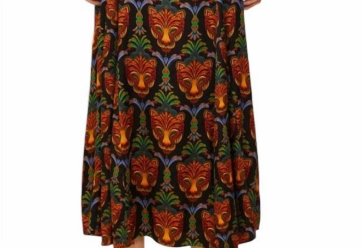 Farm Rio - Boho Panther LENZING ECOVERO Viscose Midi Dress