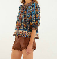 Farm Rio - Embroidered Tapestry Blouse