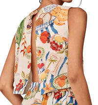 Farm Rio - Fresh Table Crop Top - clothing - crop - tops - linen - blend