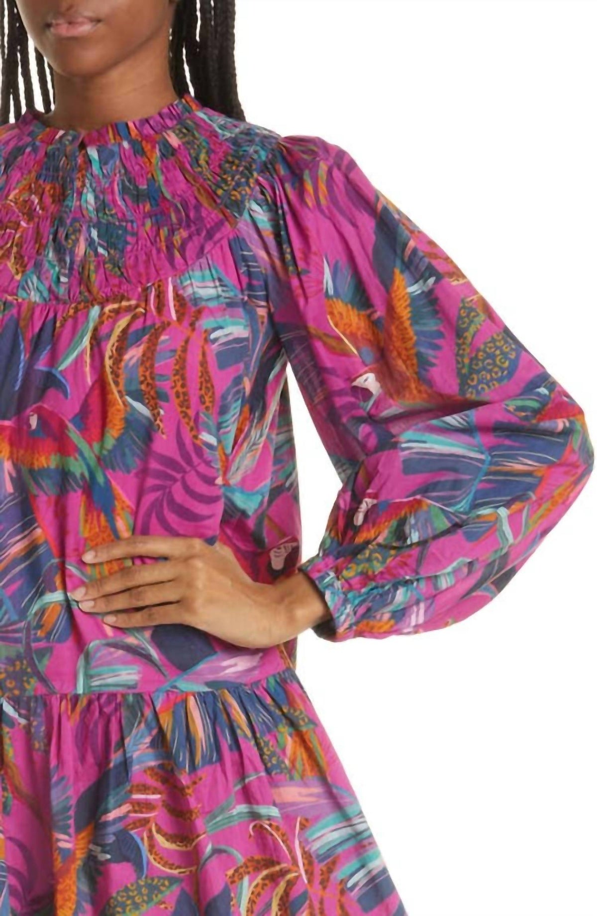 Farm Rio - Rainbow Macaw Mini Dress