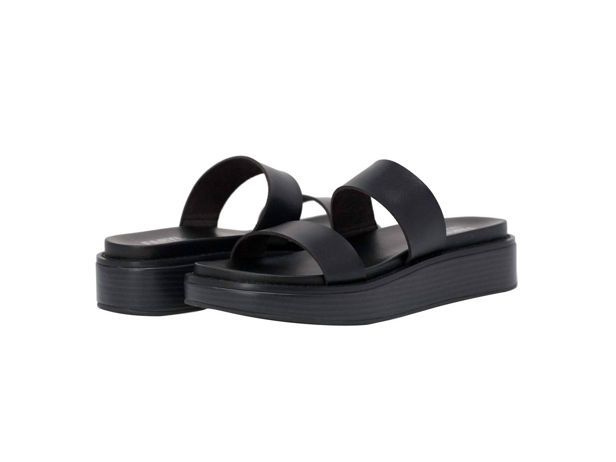 Faryl Robin - Women's Rory Sandals - black - faux - leather - sandals