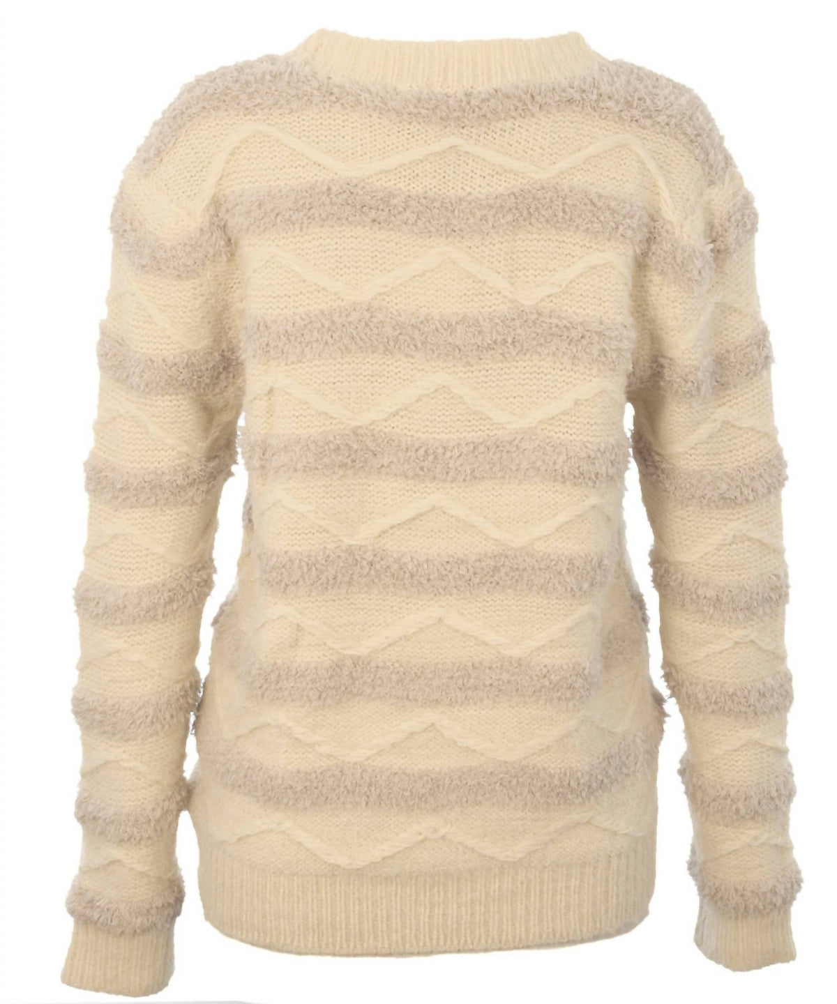 Fate By Lfd - Cowl Neck Chevron Knit Sweater