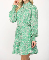 Fate By Lfd - Paisley Button Down Dress - clothing - dresses - green