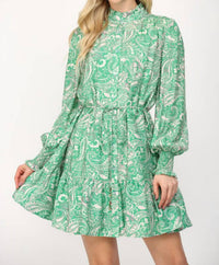Fate By Lfd - Paisley Button Down Dress - clothing - dresses - green