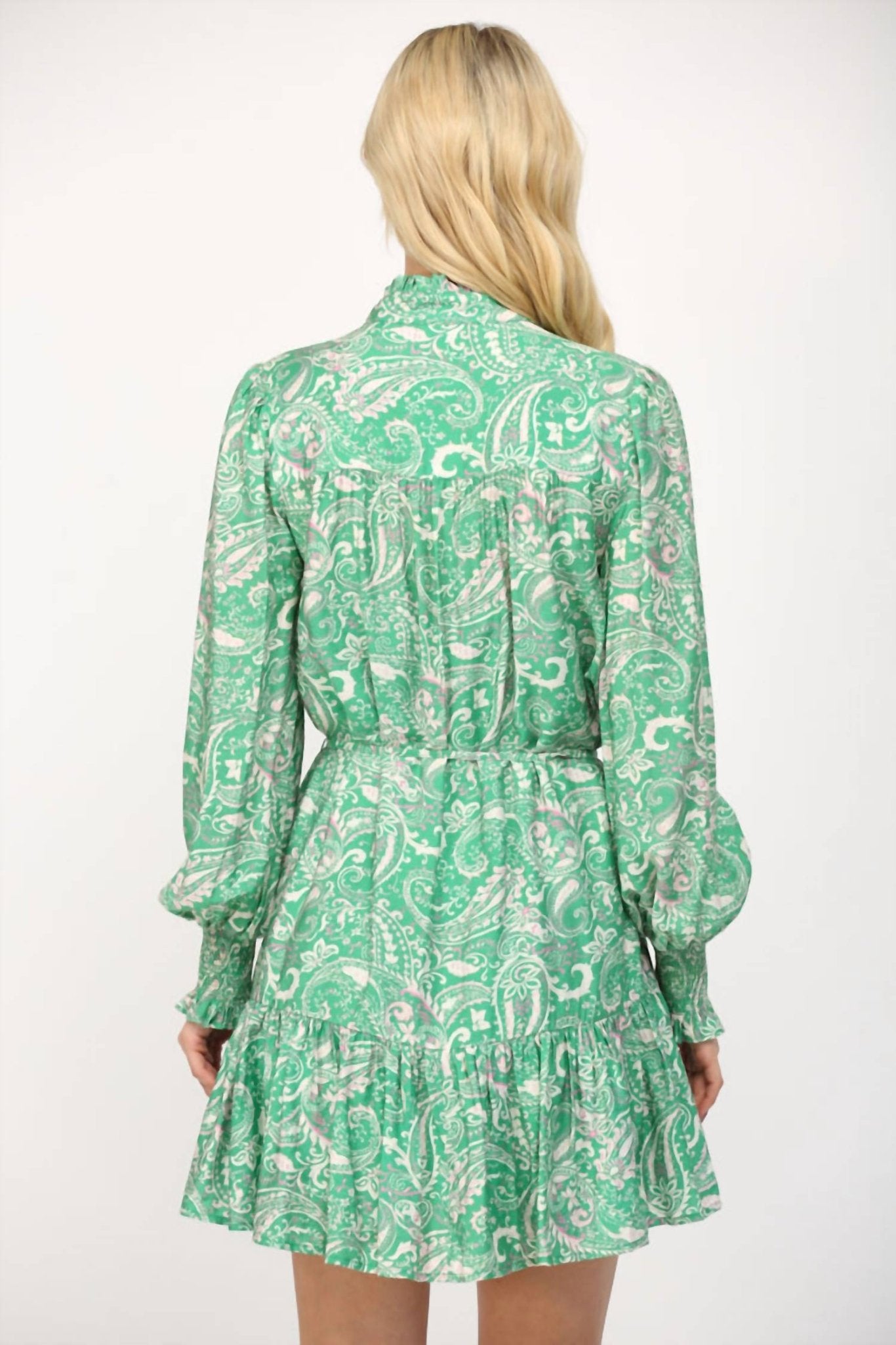 Fate By Lfd - Paisley Button Down Dress - clothing - dresses - green