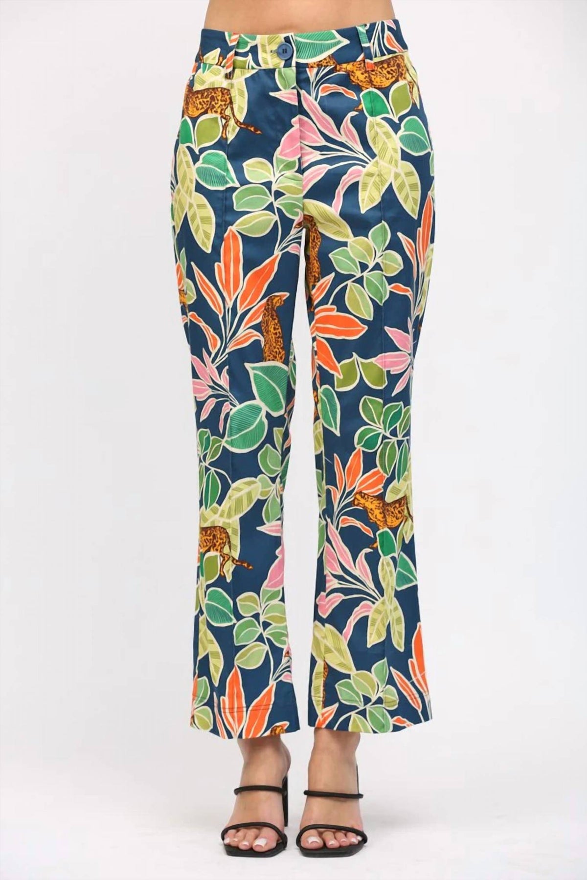 Fate By Lfd - Tropical Print Flare Pants