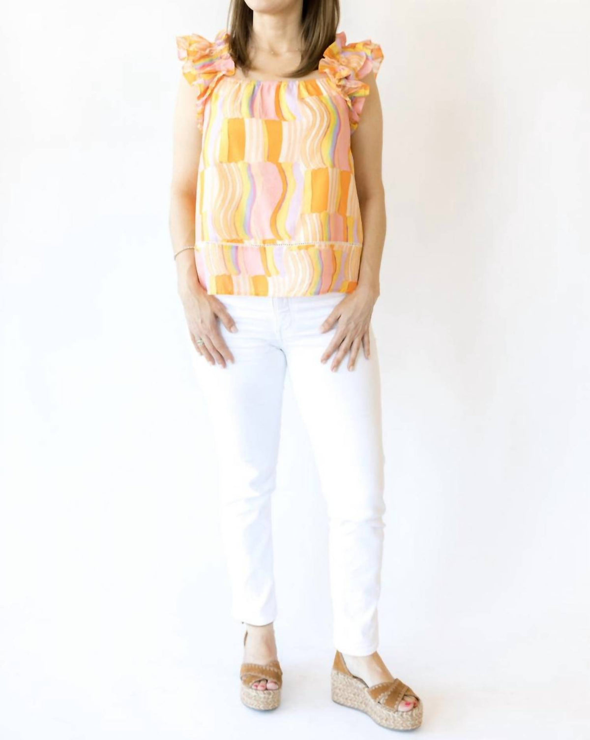Fate - Celine Ruffle Shoulder Top