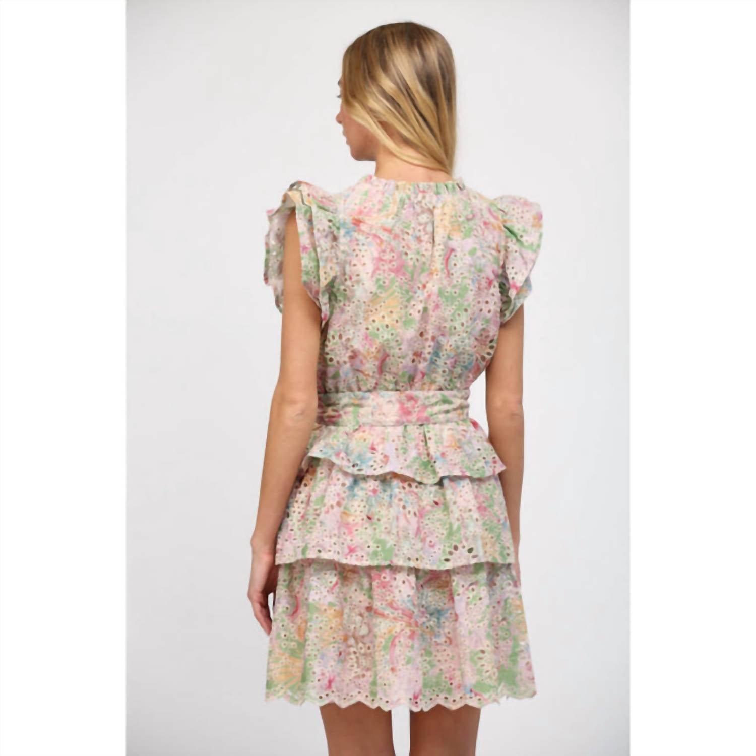 Fate - Floral Eyelet Lace Tiered Dress - clothing - collection:vacationdresses(Auto) - dresses