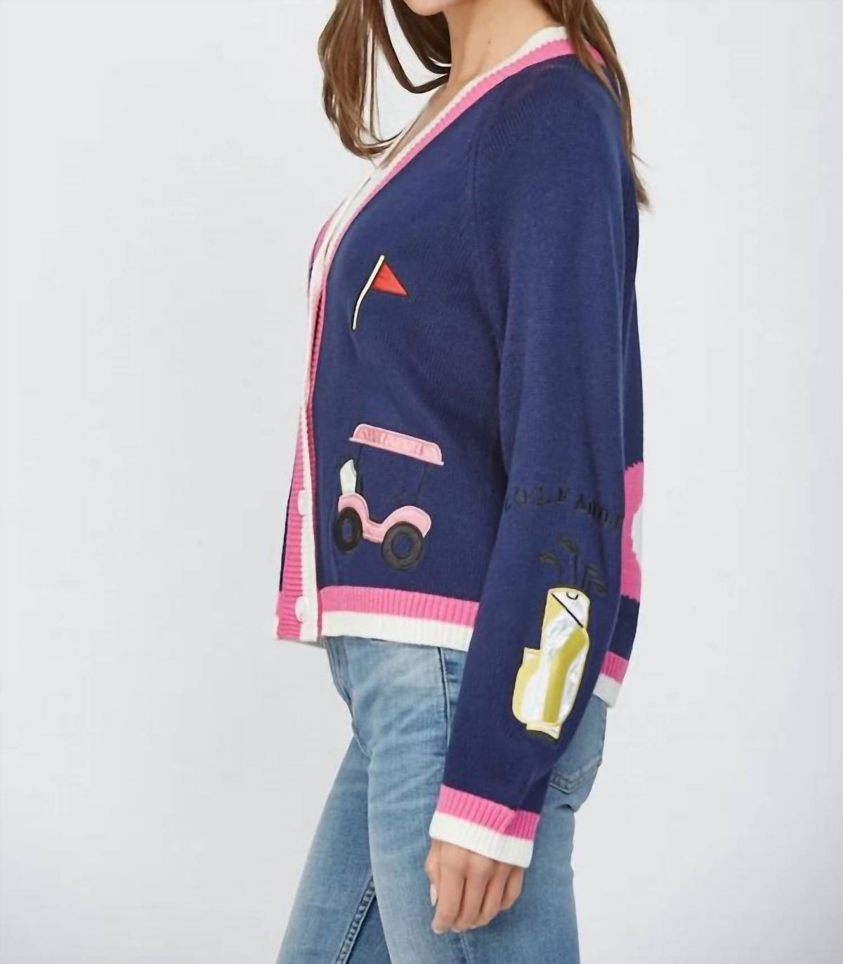 Fate - Golf Embroidered Patch Cardigan