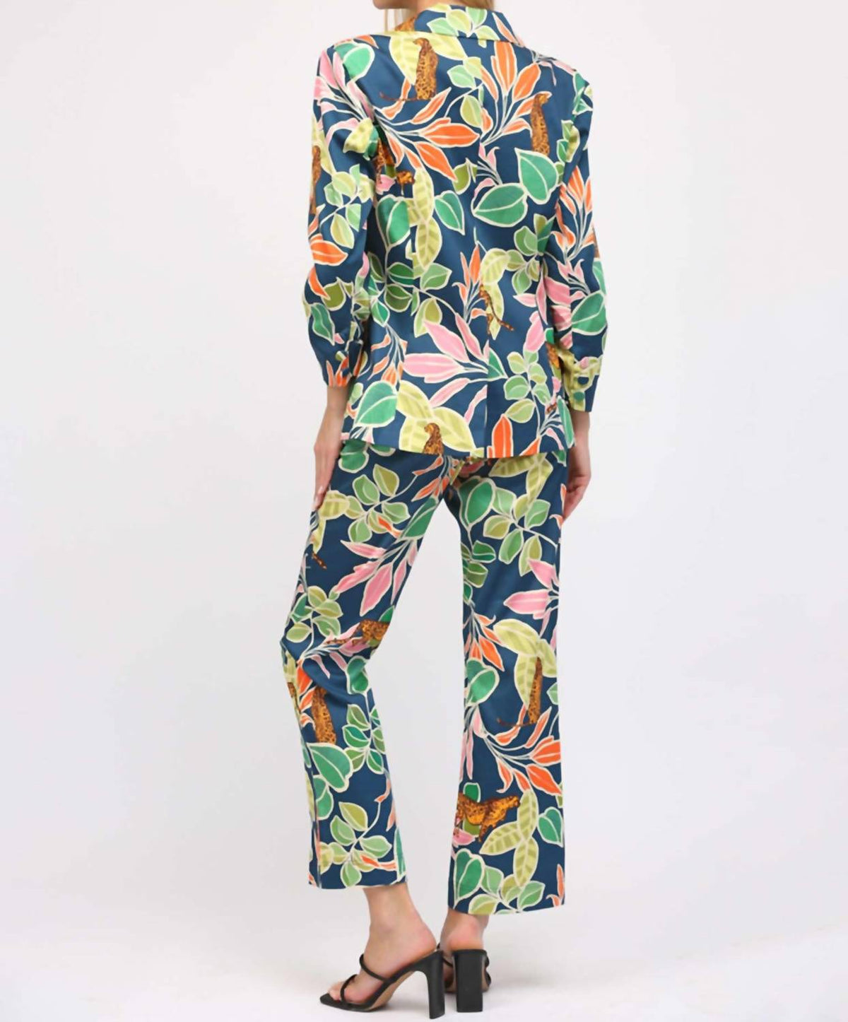 Fate - Jungle Print Satin Blazer