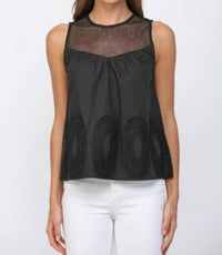 Fate - Lace Appliqué Tank Top
