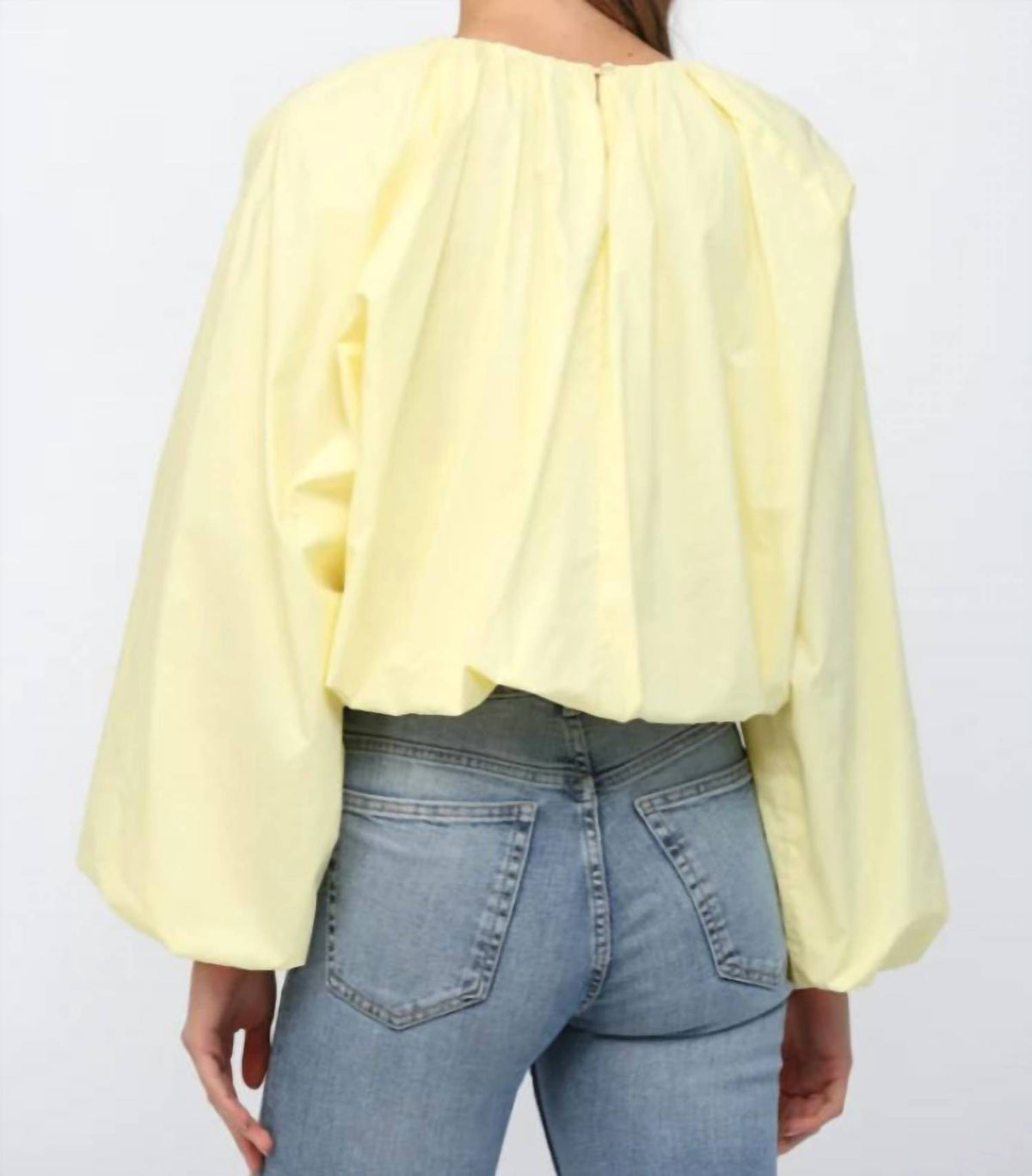 Fate - Long Sleeves Gathered Blouse
