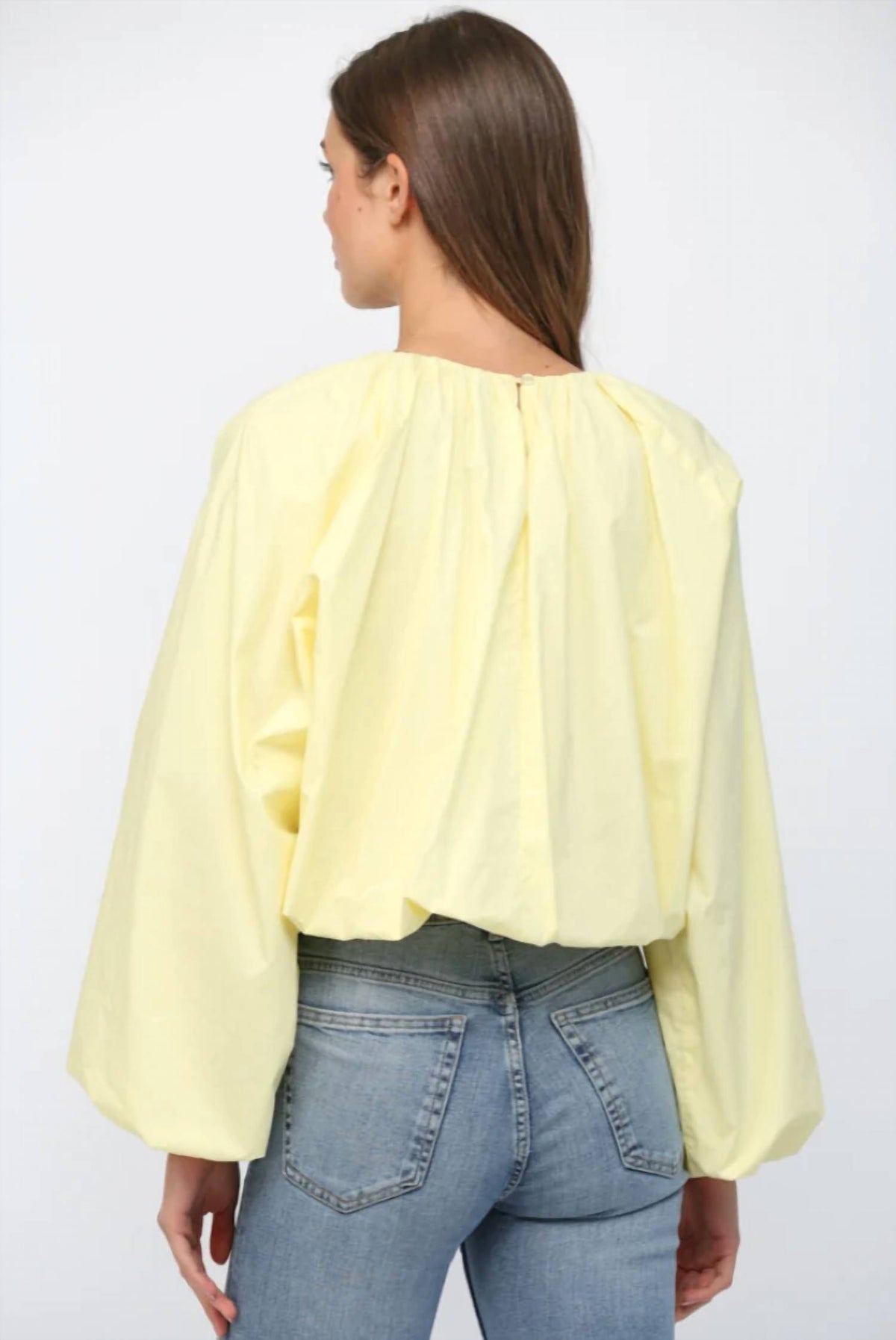 Fate - Long Sleeves Gathered Blouse