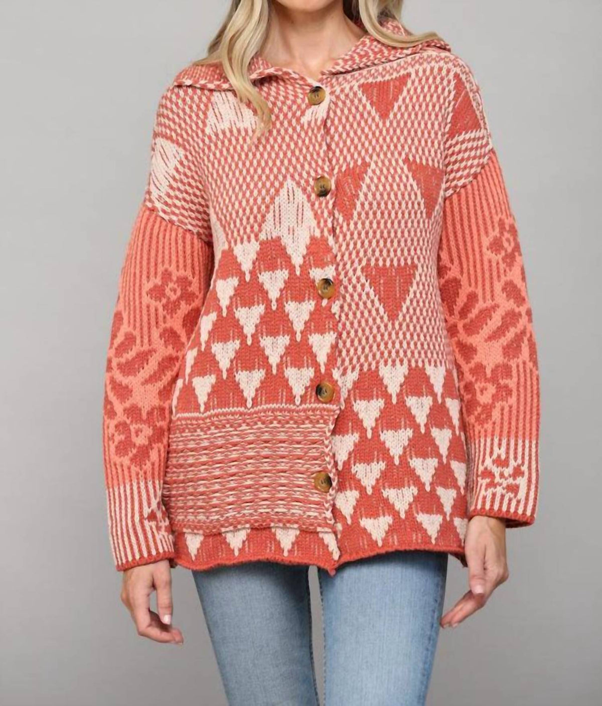 Fate - Mixed Pattern Cardigan