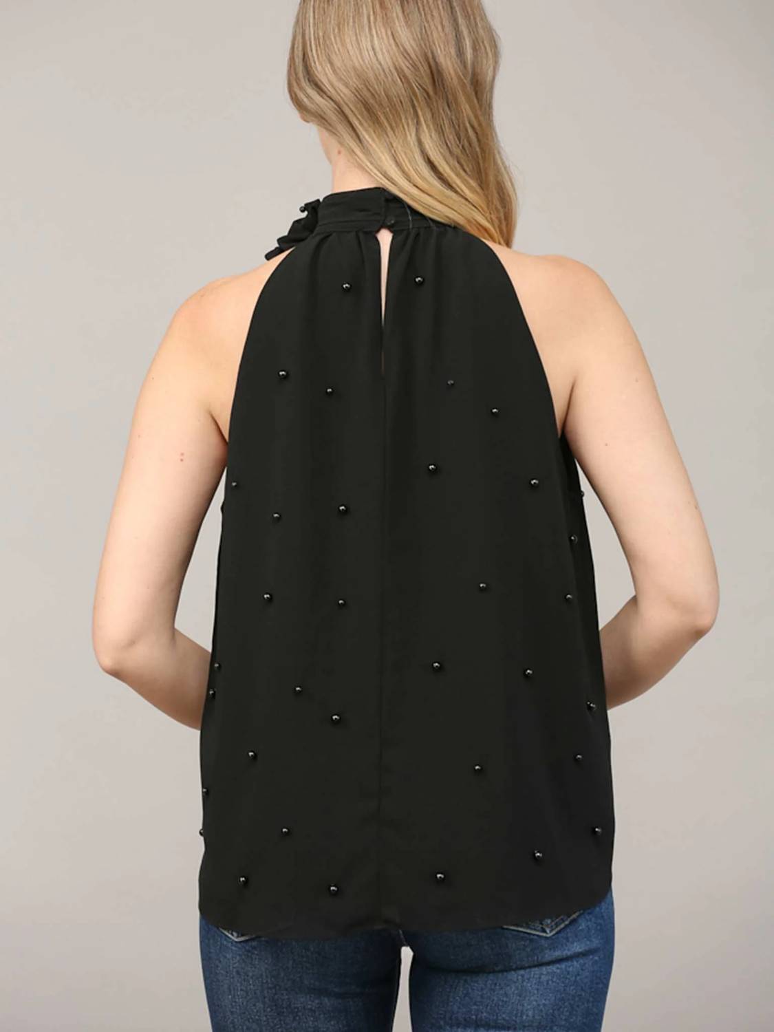 Fate - Pearl Embellished Halter Top