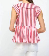 Fate - Peplum Striped Top