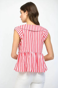 Fate - Peplum Striped Top