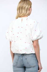 Fate - Pinstripe and Heart Top