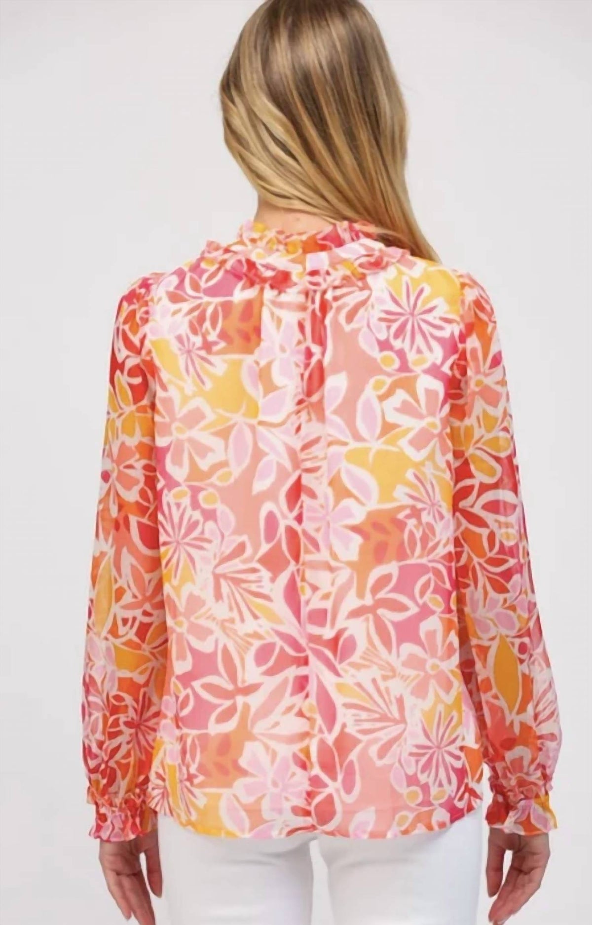 Fate - Ruffle Neck Soft Bloom Blouse
