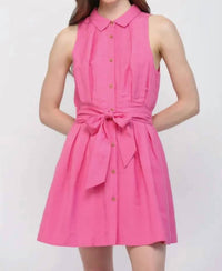 Fate - Sleeveless Button Down Dress
