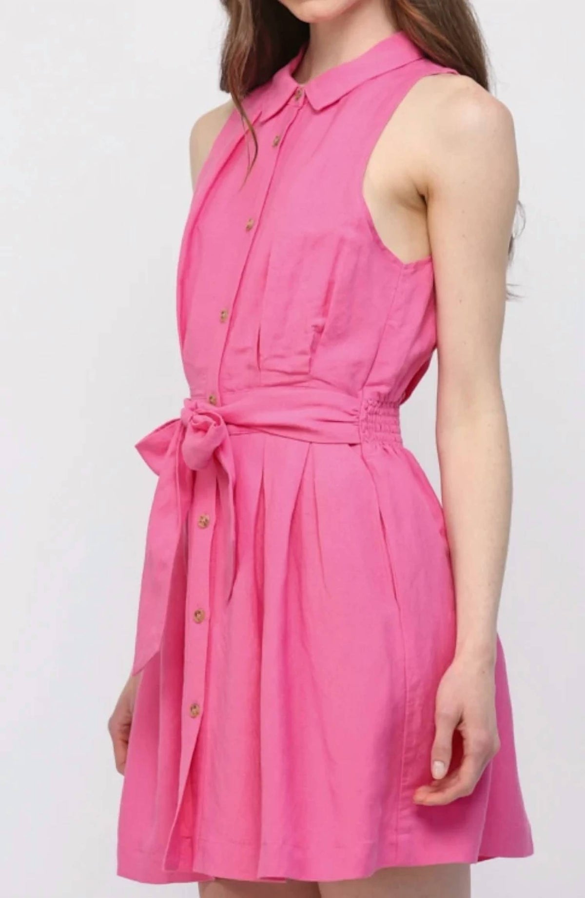 Fate - Sleeveless Button Down Dress